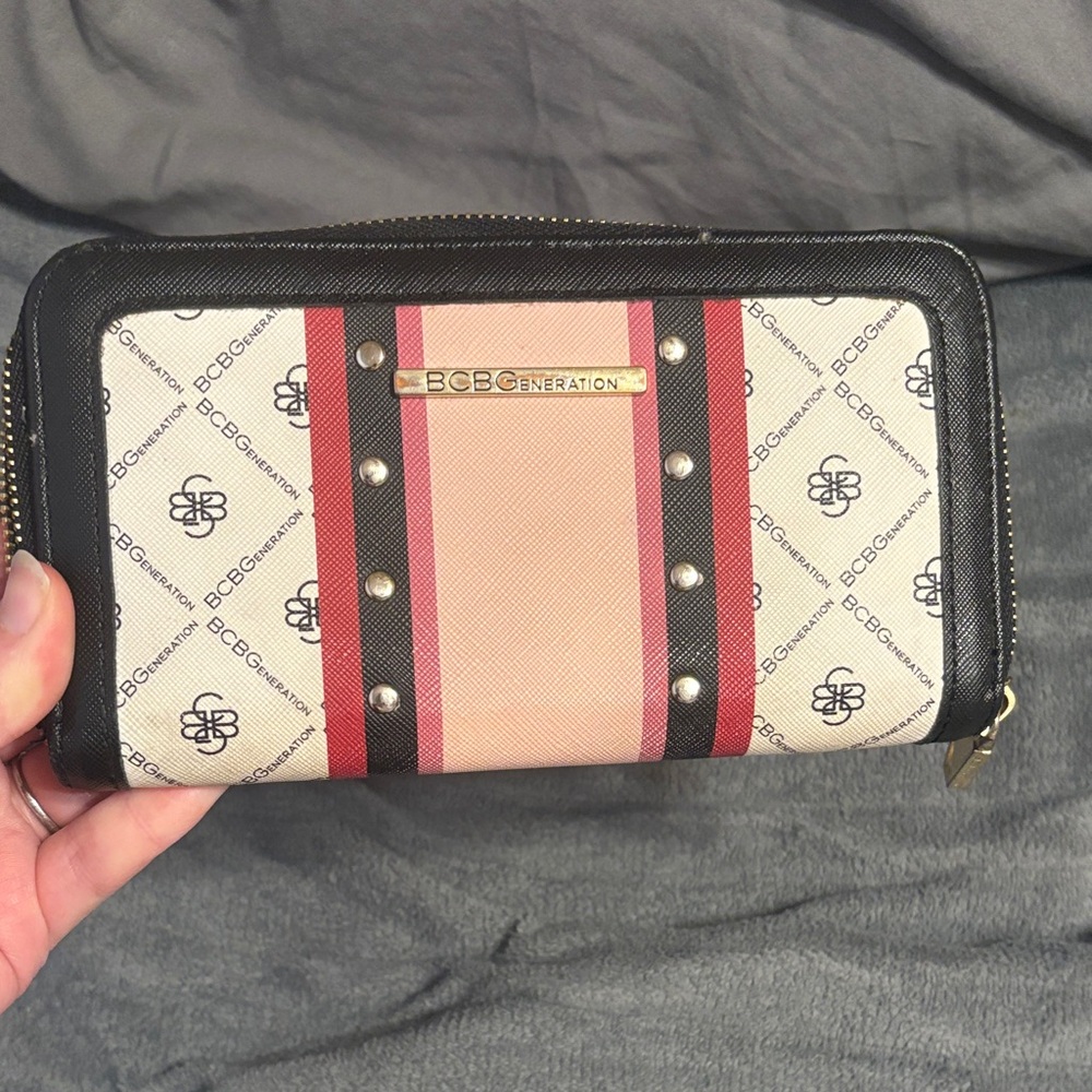 BCBGeneration Logo Wallet with Red and Black Accents